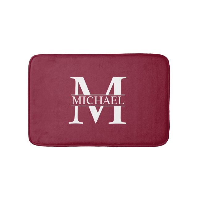 Personalisiertes Monogramm und Name Badematte (Vorderseite)