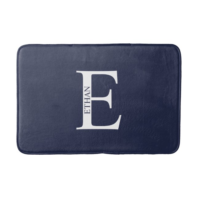 Personalisiertes Monogramm und Name Badezimmer Mat Badematte (Vorderseite)