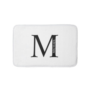 Personalisiertes Monogramm und Name Badezimmer Mat Badematte