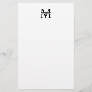 Personalisiertes Monogramm und Name Briefpapier