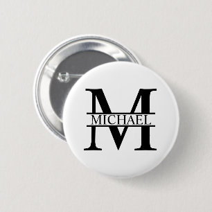 Personalisiertes Monogramm und Name Button