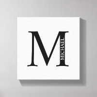 Personalisiertes Monogramm und Name Canvas Print