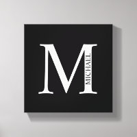 Personalisiertes Monogramm und Name Canvas Print