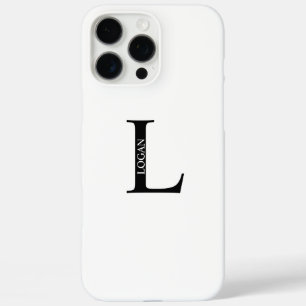 Personalisiertes Monogramm und Name iPhone 16 Pro Max Hülle