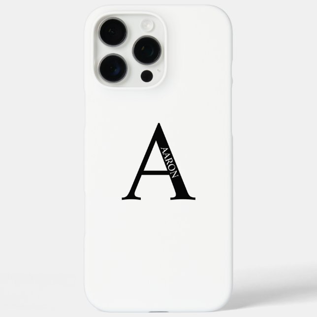 Personalisiertes Monogramm und Name Case-Mate iPhone Hülle (Rückseite)