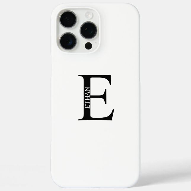 Personalisiertes Monogramm und Name Case-Mate iPhone Hülle (Rückseite)