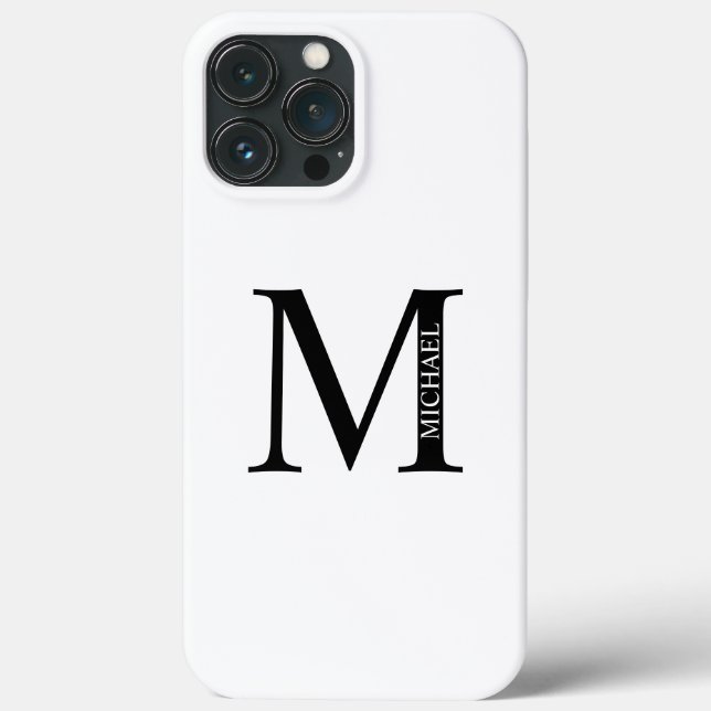 Personalisiertes Monogramm und Name Case-Mate iPhone Hülle (Rückseite)