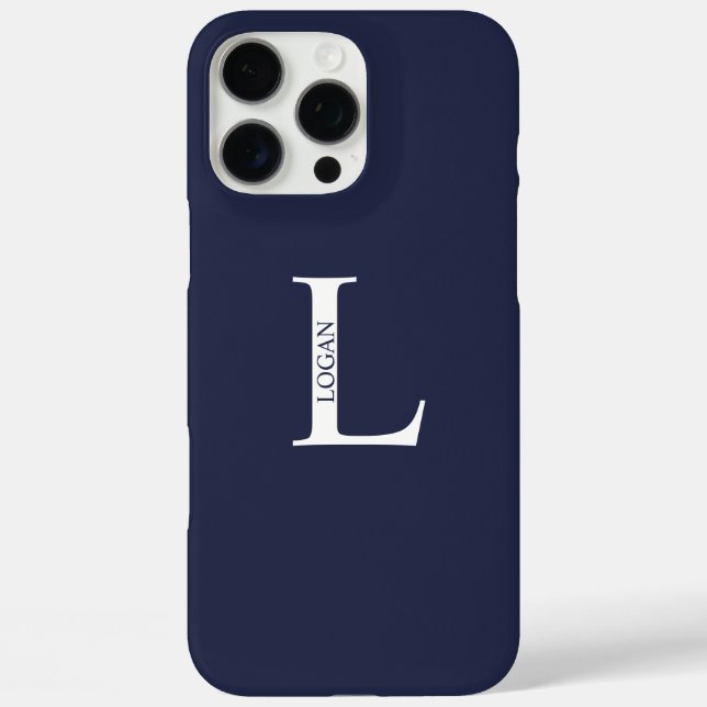 Personalisiertes Monogramm und Name Case-Mate iPhone Hülle (Rückseite)