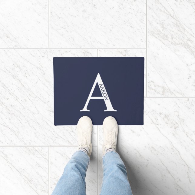 Personalisiertes Monogramm und Name Doormat Fußmatte (Indoor)