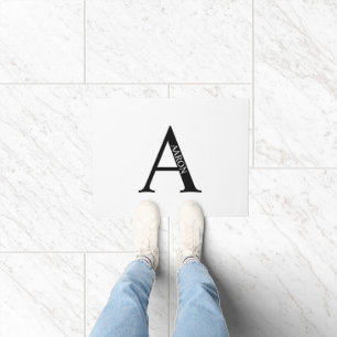 Personalisiertes Monogramm und Name Doormat Fußmatte