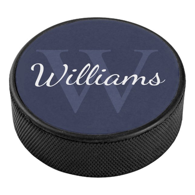 Personalisiertes Monogramm und Name Eishockey Puck (3/4)
