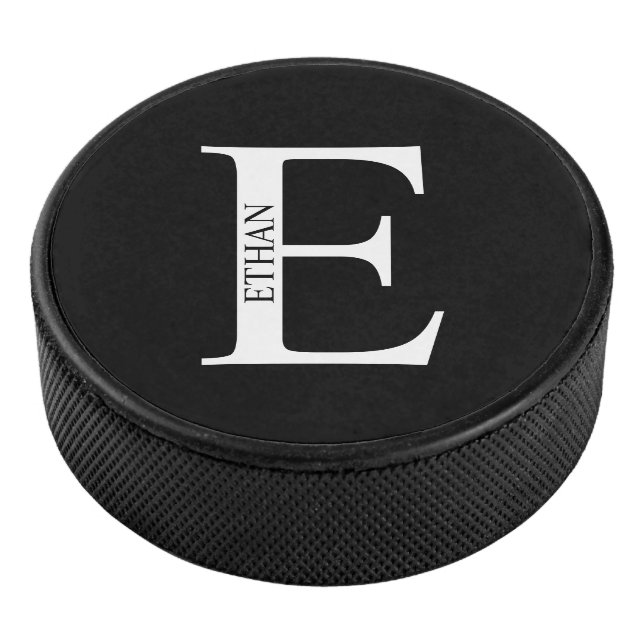 Personalisiertes Monogramm und Name Eishockey Puck (3/4)