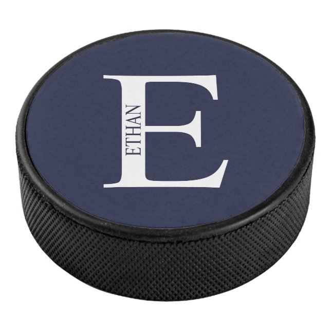 Personalisiertes Monogramm und Name Eishockey Puck (3/4)