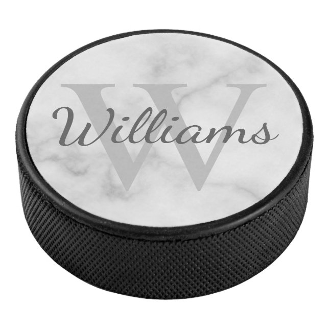 Personalisiertes Monogramm und Name Eishockey Puck (3/4)