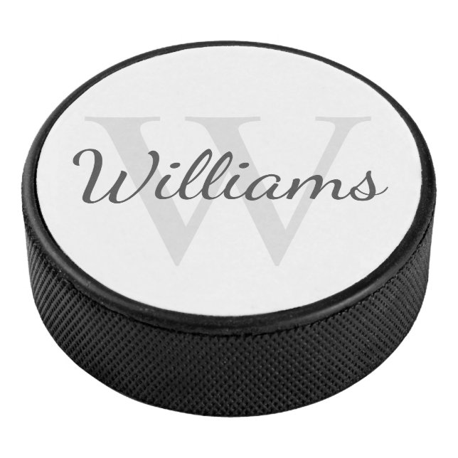 Personalisiertes Monogramm und Name Eishockey Puck (3/4)