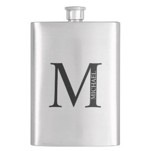Personalisiertes Monogramm und Name Flask Flachmann