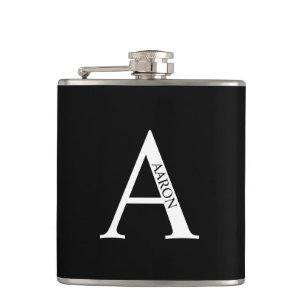 Personalisiertes Monogramm und Name Flask Flachmann