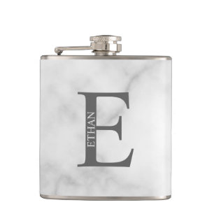 Personalisiertes Monogramm und Name Flask Flachmann