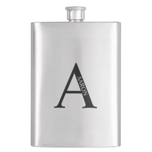 Personalisiertes Monogramm und Name Flask Flachmann