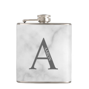 Personalisiertes Monogramm und Name Flask Flachmann