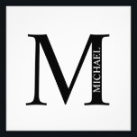 Personalisiertes Monogramm und Name Foto drucken<br><div class="desc">Personalisiert Monogram und Name Design zeichnen sich durch personalisierte Monogramme und Namen im klassischen Serif-Schriftart-Stil aus. Perfekt als Wohngestaltungen,  Hauswärme Geschenke,  Feriengeschenke für Familien,  Neuvermählte und mehr.</div>