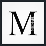 Personalisiertes Monogramm und Name Foto drucken<br><div class="desc">Personalisiert Monogram und Name Design zeichnen sich durch personalisierte Monogramme und Namen im klassischen Serif-Schriftart-Stil aus. Perfekt als Wohngestaltungen, Hauswärme Geschenke, Feriengeschenke für Familien, Neuvermählte und mehr.</div>