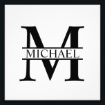 Personalisiertes Monogramm und Name Fotodruck<br><div class="desc">Personalisierte Monogramm- und Namensgeschenke mit personalisierter Monogramm und Namen im klassischen Serif-Schriftart-Stil. Perfekt als Wohngestaltungen,  Hauswärme Geschenke,  Feriengeschenke für Familien,  Neuvermählte und mehr.</div>