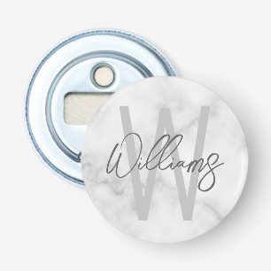 Personalisiertes Monogramm und Name für das weiße  Flaschenöffner