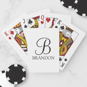 Personalisiertes Monogramm und Name für klassische Spielkarten