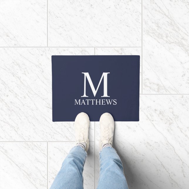 Personalisiertes Monogramm und Name Fußmatte (Indoor)