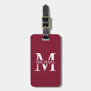 Personalisiertes Monogramm und Name Gepäckanhänger
