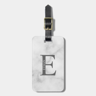 Personalisiertes Monogramm und Name Gepäckmarke Gepäckanhänger