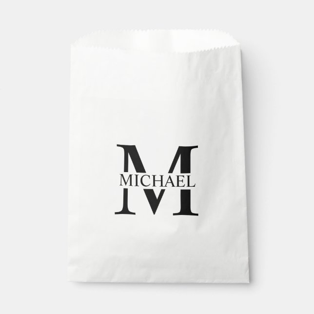 Personalisiertes Monogramm und Name Geschenktütchen (Vorderseite)