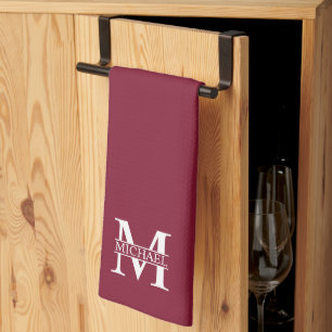 Personalisiertes Monogramm und Name Geschirrtuch
