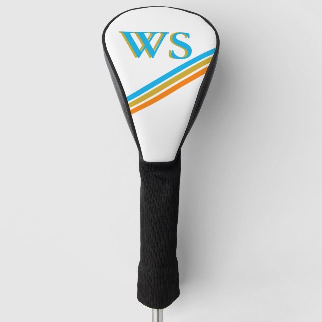 Personalisiertes Monogramm und Name  Golf Headcover (Vorderseite)