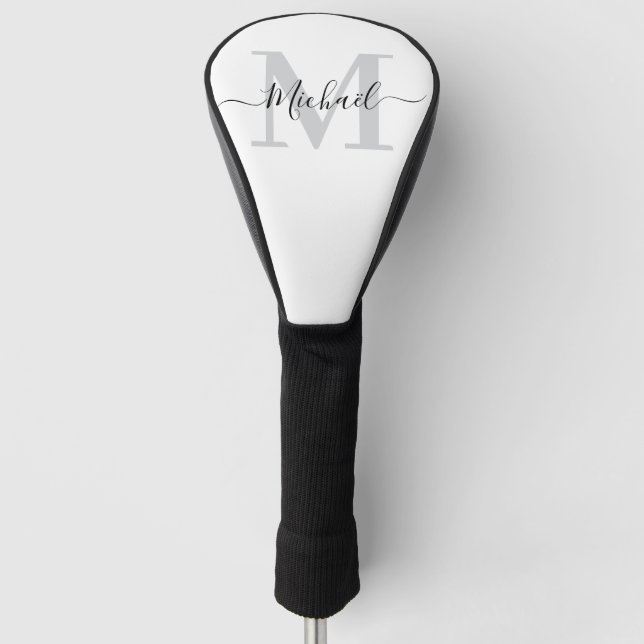 Personalisiertes Monogramm und Name  Golf Headcover (Vorderseite)