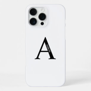 Personalisiertes Monogramm und Name iPhone 16 Pro Max Hülle