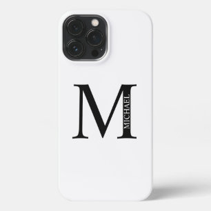 Personalisiertes Monogramm und Name iPhone 13 Pro Max Hülle