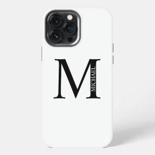 Personalisiertes Monogramm und Name iPhone 13 Pro Max Hülle