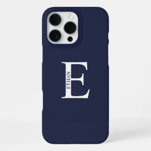 Personalisiertes Monogramm und Name iPhone 16 Pro Max Hülle