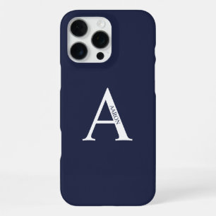 Personalisiertes Monogramm und Name iPhone 16 Pro Max Hülle