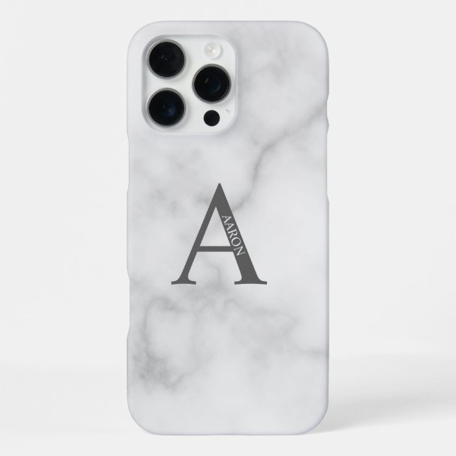 Personalisiertes Monogramm und Name iPhone Hülle (Rückseite)