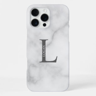 Personalisiertes Monogramm und Name iPhone 16 Pro Max Hülle