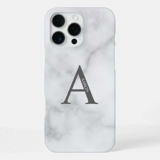 Personalisiertes Monogramm und Name iPhone Hülle (Rückseite)