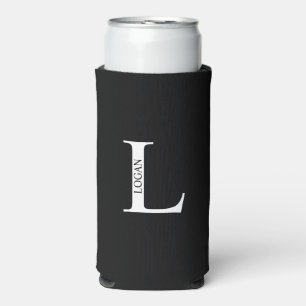 Personalisiertes Monogramm und Name kann gefärbt w Selters Dosenkühler