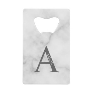 Personalisiertes Monogramm und Name Kreditkartenfl Geldbeutel Flaschenöffner