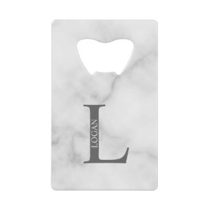 Personalisiertes Monogramm und Name Kreditkartenfl Geldbeutel Flaschenöffner