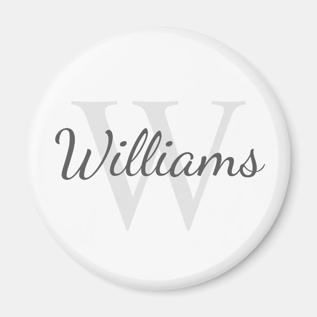 Personalisiertes Monogramm und Name Magnet (Vorne)