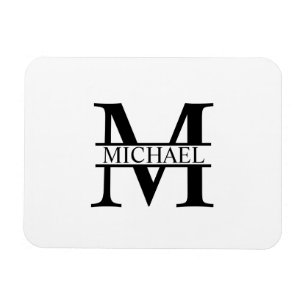 Personalisiertes Monogramm und Name Magnet