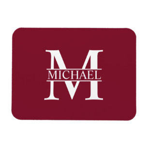 Personalisiertes Monogramm und Name Magnet